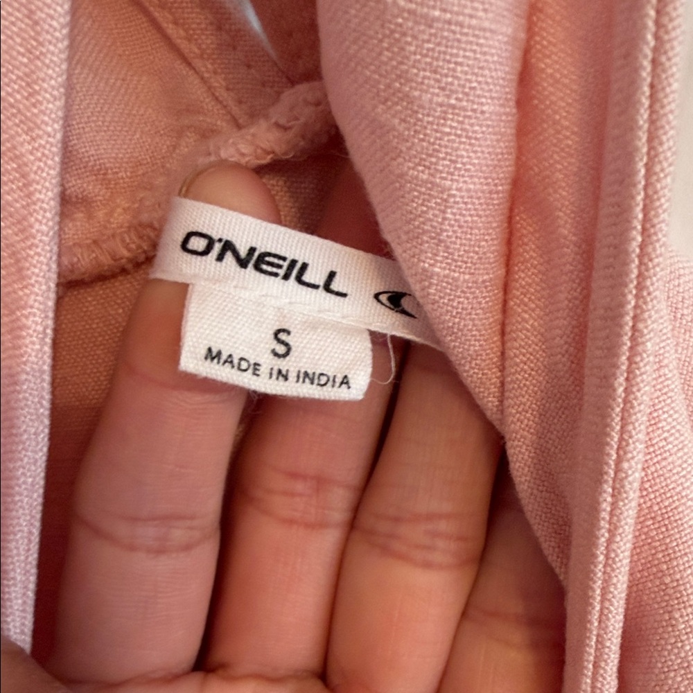 O'Neill Light Pink Wide-Leg Tie-Shoulder Jumpsuit - Picture 5 of 7